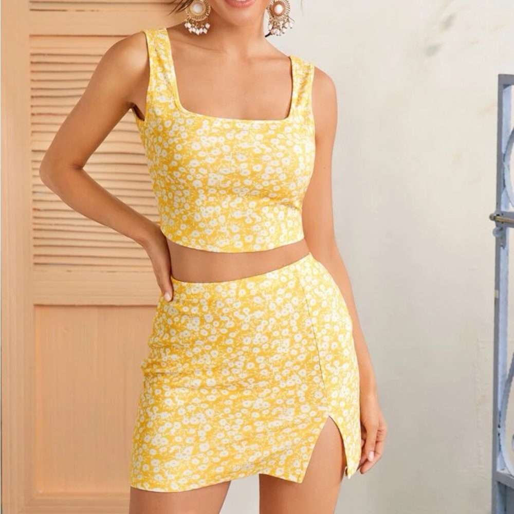 Shein Summer Flower Skirt & Top